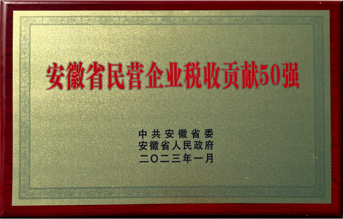 鴻路鋼構(gòu)獲“2022年度安徽省民營(yíng)企業(yè)稅收貢獻(xiàn)50強(qiáng)”企業(yè)榮譽(yù)